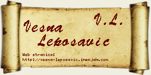 Vesna Leposavić vizit kartica